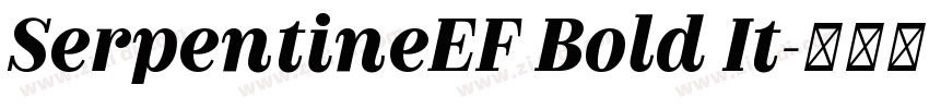 SerpentineEF Bold It字体转换